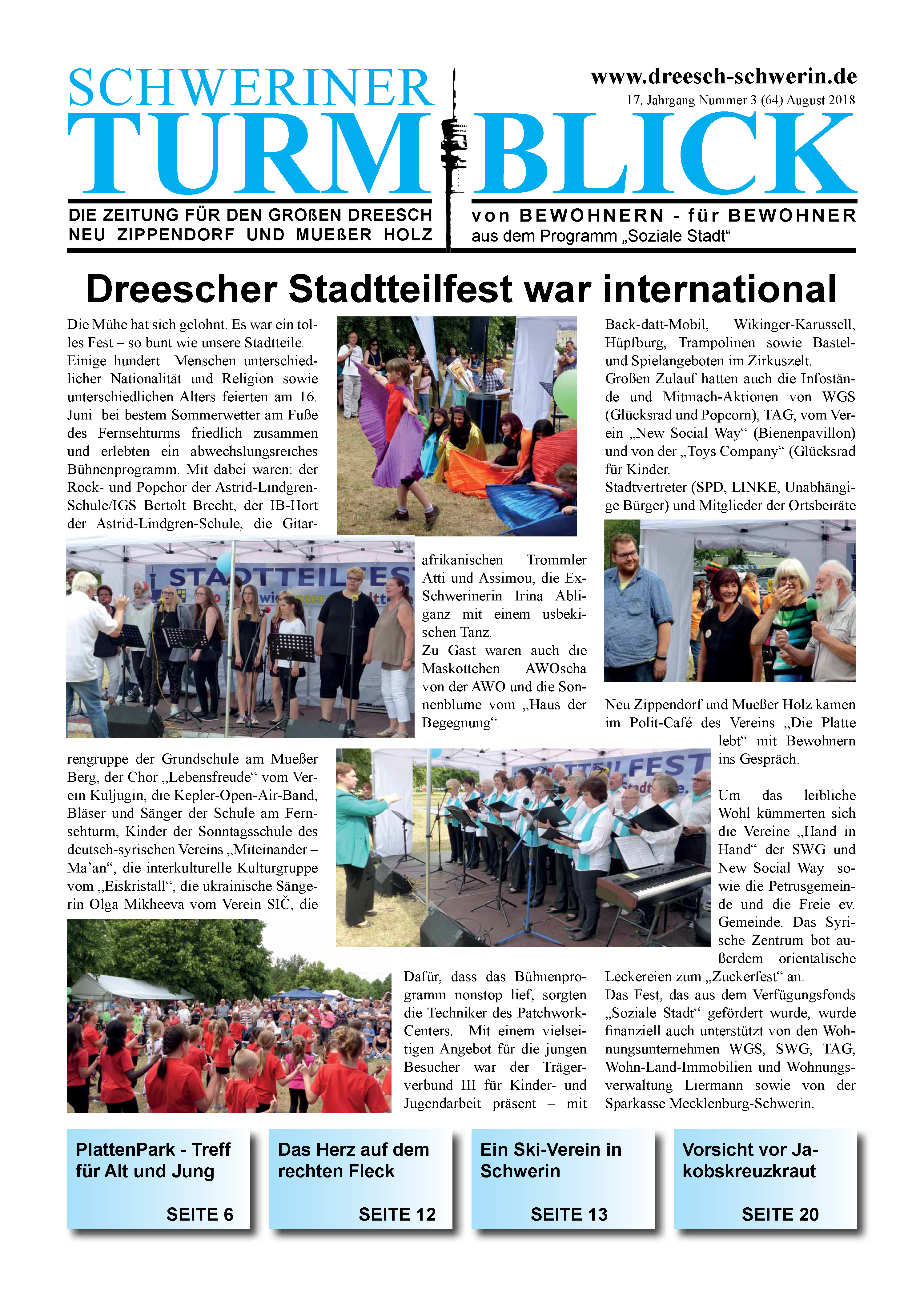 Schweriner Turmblick Ausgabe August 2018